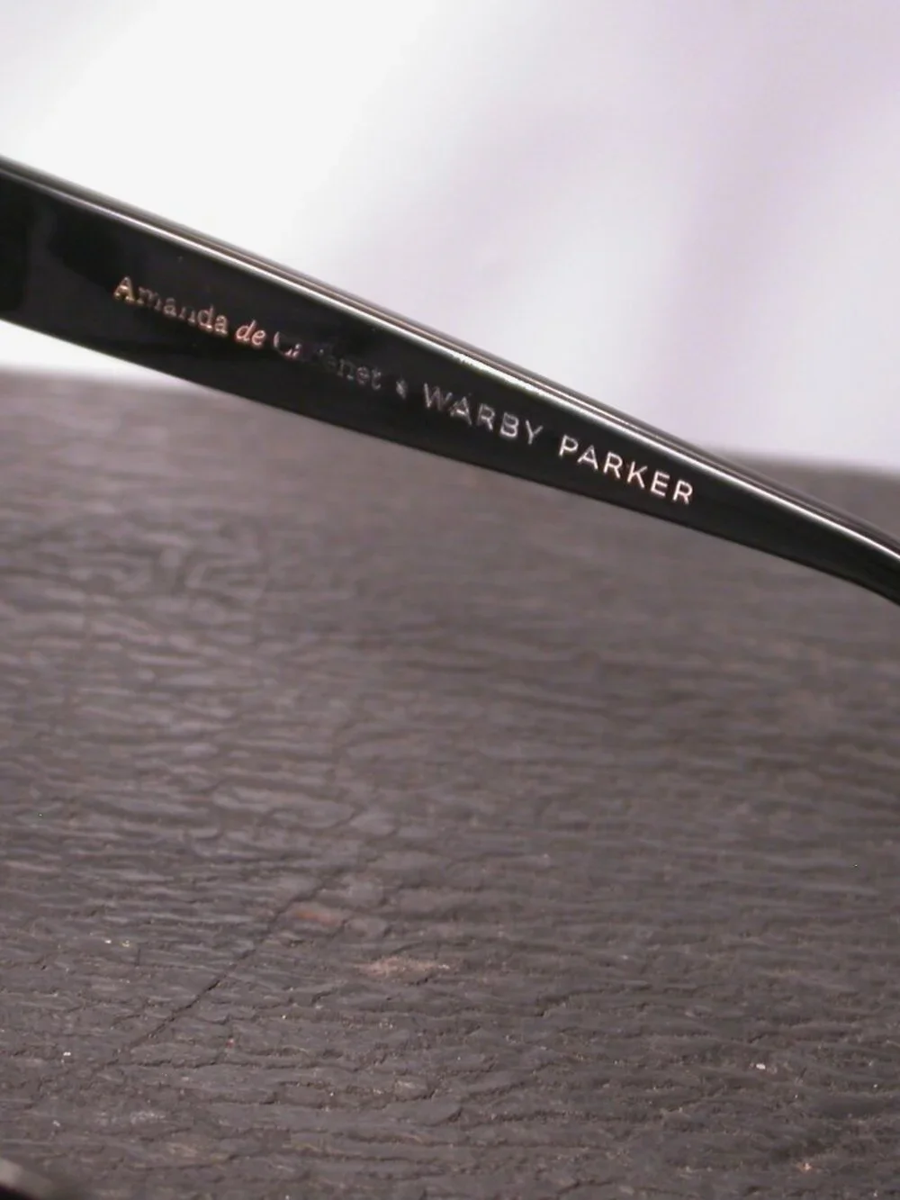 Warby Parker Amanda Cadenet Edition Ella Black and Gold Eyeglasses Frames